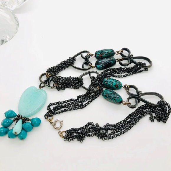 Vintage beautiful and unique heart pendant necklace 💙 - Picture 6 of 12